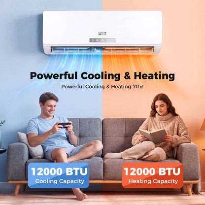 12000 BTU Mini Split Air Conditioner & Heater A++ Energy Efficient Inverter Split AC