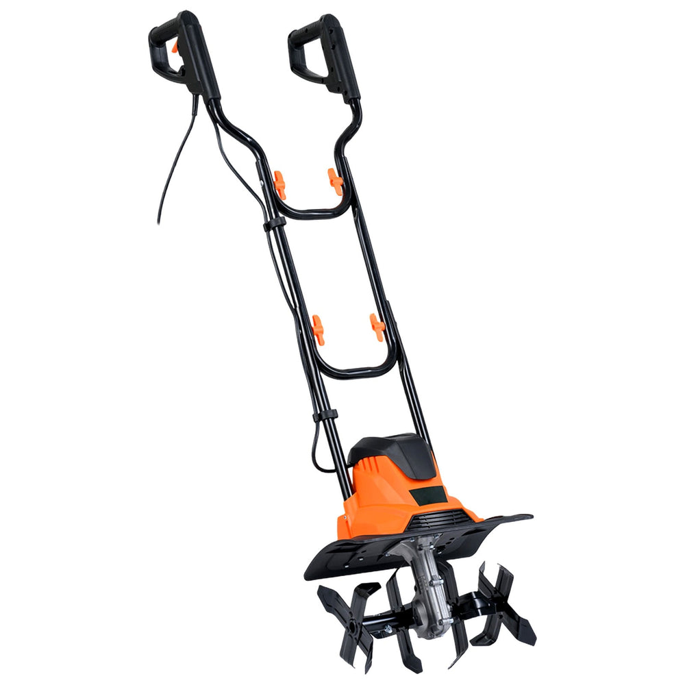 1200W Powerful Foldable Garden Rototiller for Lawn Soil Digging-Orange