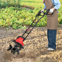 1200W Powerful Foldable Garden Rototiller for Lawn Soil Digging-Red