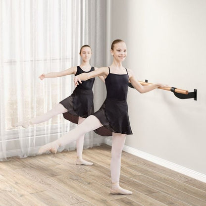 4 Feet Wall-Mounted Ballet Barre for Yoga-Black