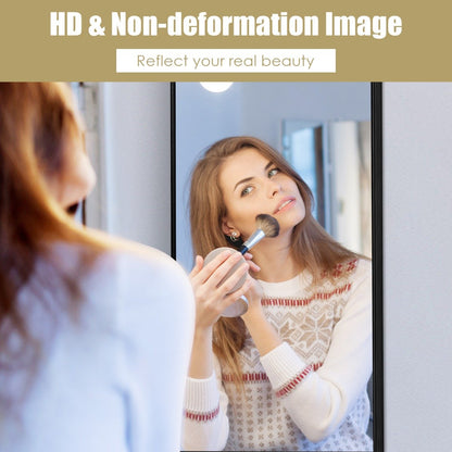 120 x 37 cm Full Length Wall Hanging Mirror with Adjustable Hook-Black