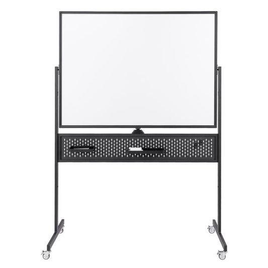 120 x 90 CM Double-Sided Dry Erase Mobile Board with Stand-Black