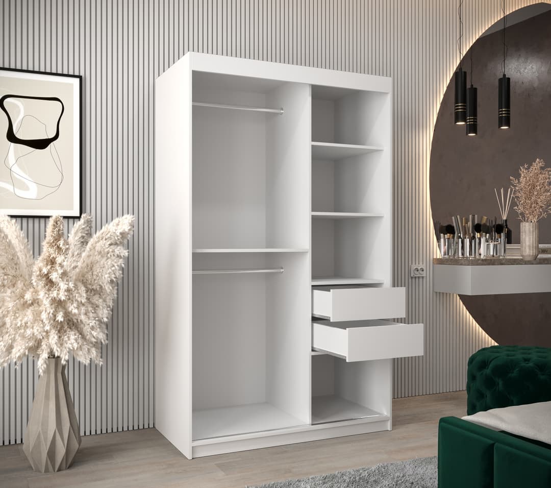 Uppsala T2 Sliding Door Wardrobe 120cm