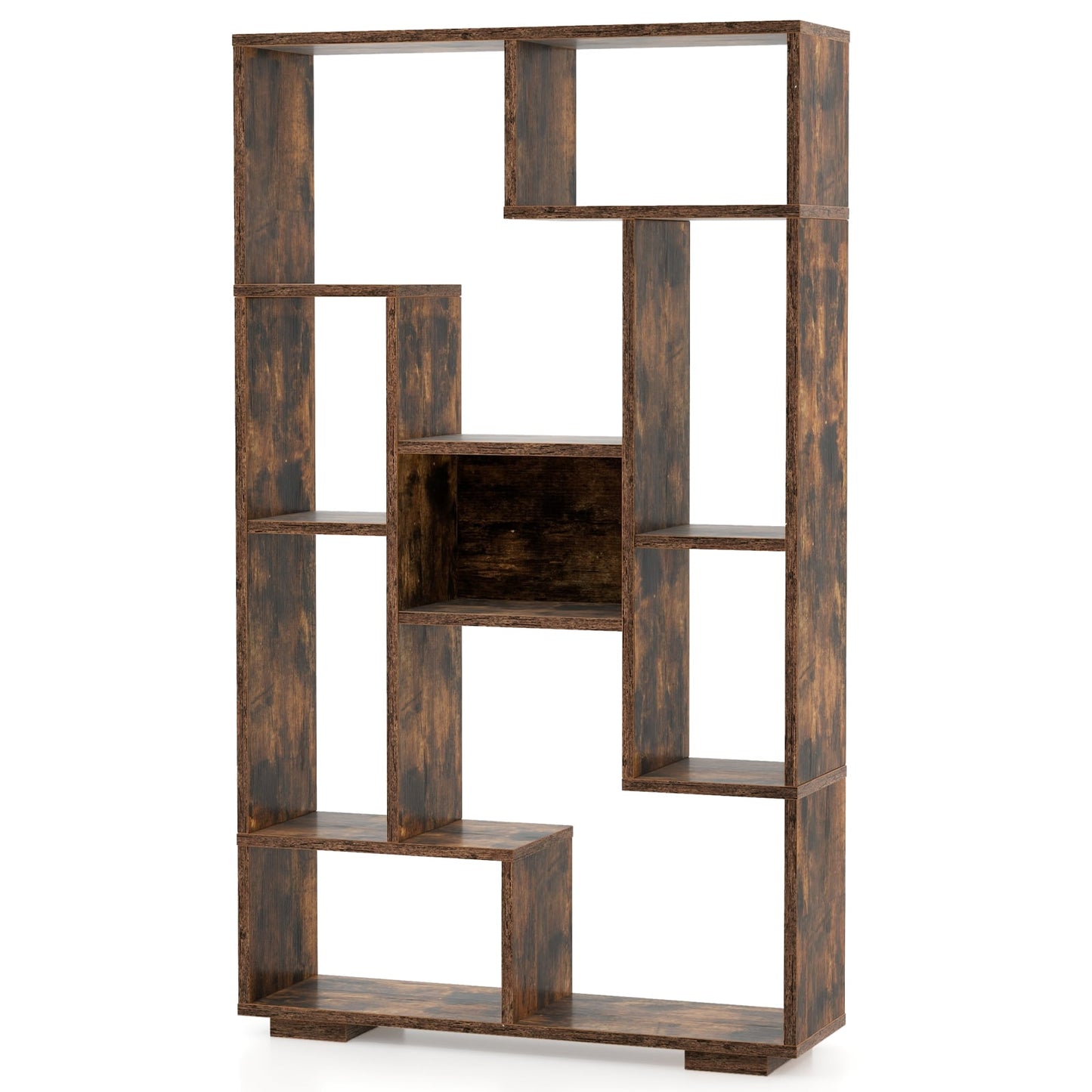 120cm Tall Bookshelf with Anti-tipping Kits for Home Office-Brown