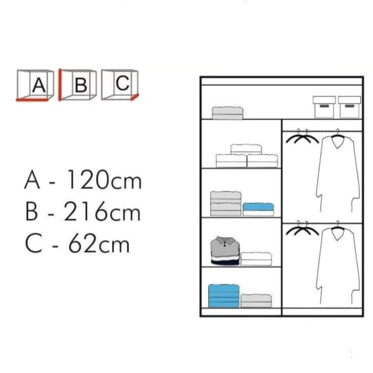 Chicago II Sliding Door Wardrobe - Wenge and 5 Colours 5 Sizes