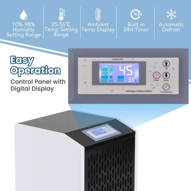120L Commercial Industrial Dehumidifier for Spaces up to 500㎡-White