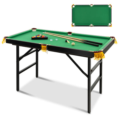 Folding Billiards Table with Accessory Set for Whole Family-Green