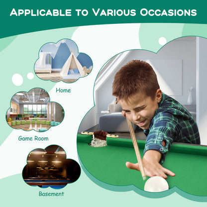 Folding Billiards Table with Accessory Set for Whole Family-Green
