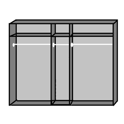 CONWAY 5 Door Wardrobe White 225cm