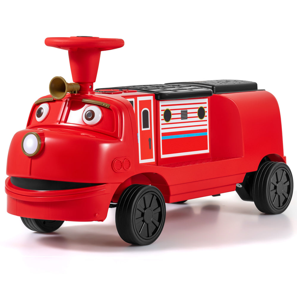 12V 2-Seater Ride on Train Licensed Chuggington with Music and Adjustable Seat-Red