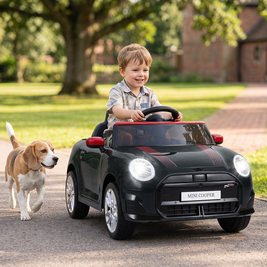 12V Electric Kids Ride on Car BMW MINI Licensed with Remote Control-Black