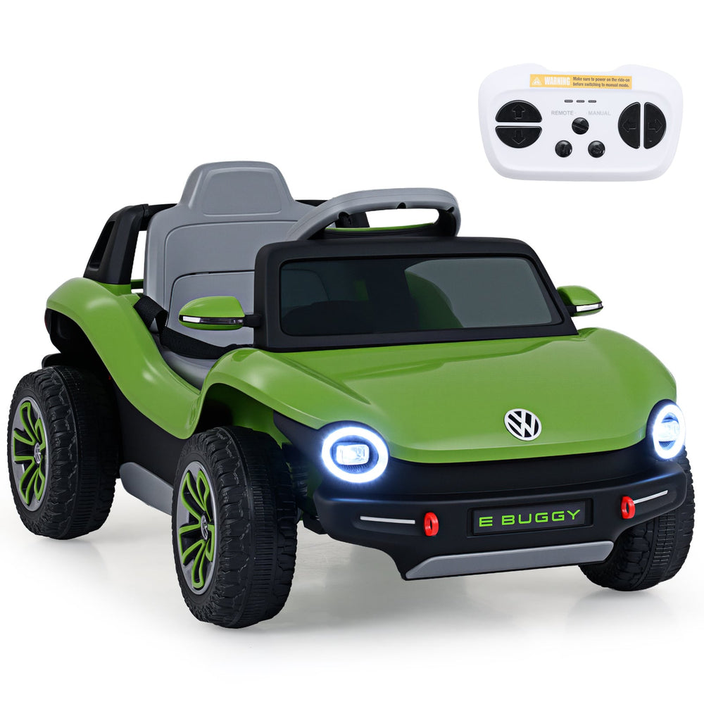 12V Kids Electric Car Licensed Volkswagen with Remote and LED Headlights-Green