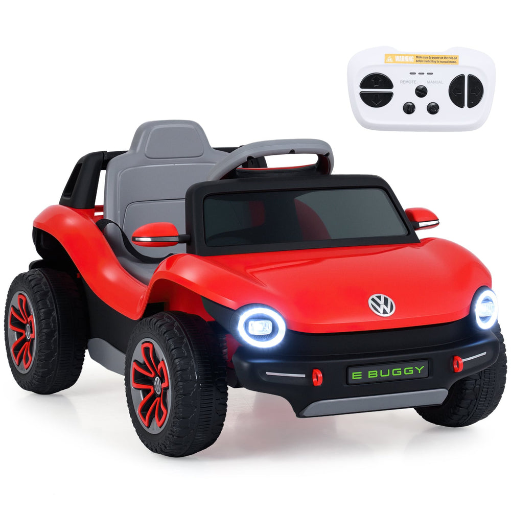 12V Kids Electric Car Licensed Volkswagen with Remote and LED Headlights-Red