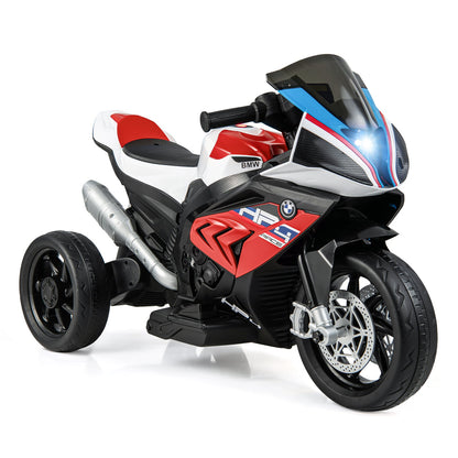 12V Kids Motorcycle Ride-On Toy with Music and Headlight-Red