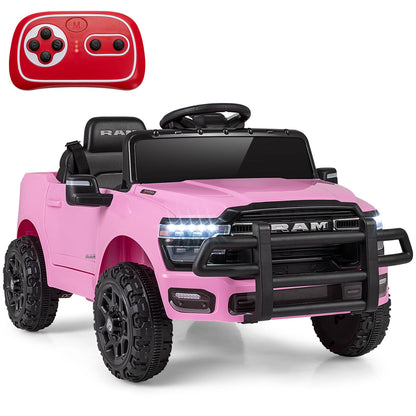 12V Kids Ride On Car with Remote Control and LED Lights-Pink