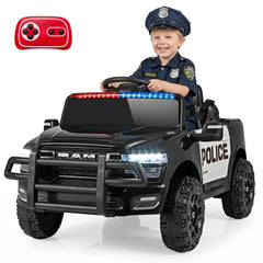12V Licensed RAM 3500 Electric Vehicle with Remote Control Horn and Wireless Connection-Black