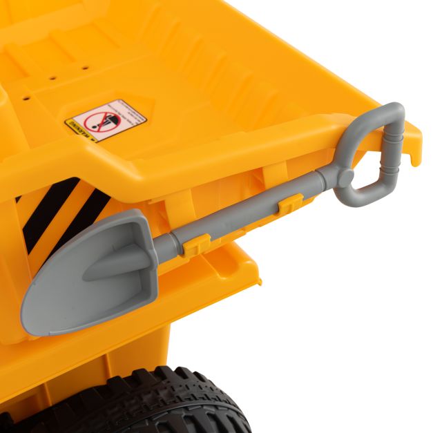 12V Kids Ride on Dump Truck with Electric Dump Bed-Yellow