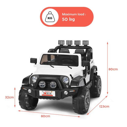 12V Electric Kids Ride On Truck with Remote Control-White