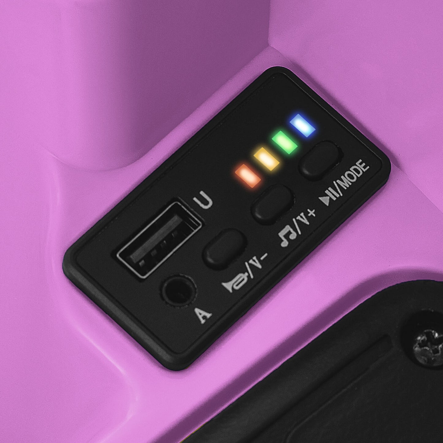 12V Kids Ride on Bumper Car with Flashing Lights and Remote Control-Pink