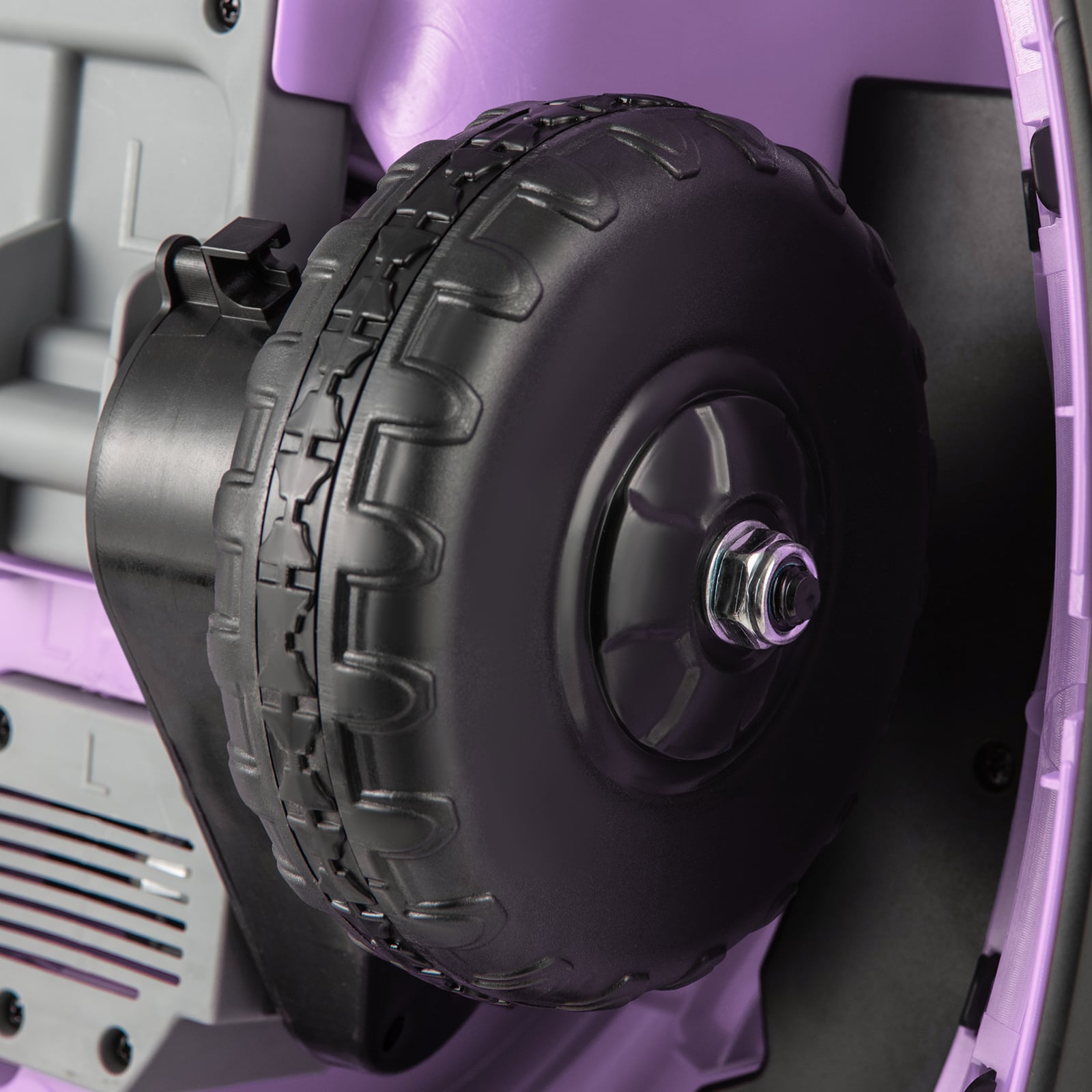12V Kids Ride On Bumper Car with Dual Joysticks and 5 Light Effects-Purple