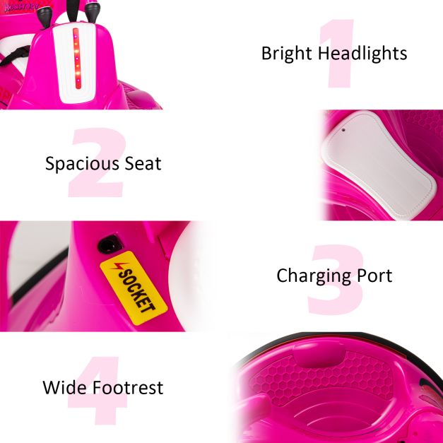 12V Kids Ride On Electric Bumper Car with Dual Joysticks and Remote Control-Pink