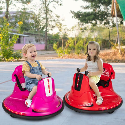 12V Kids Ride On Electric Bumper Car with Dual Joysticks and Remote Control-Red