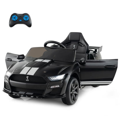 12V Kids Ride on Car Electric Licensed Ford Mustang Shelby GT500 for Kids Aged 3-8-Black