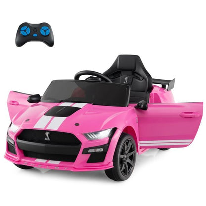 12V Kids Ride on Car Electric Licensed Ford Mustang Shelby GT500 for Kids Aged 3-8-Pink
