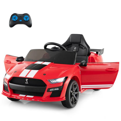 12V Kids Ride on Car Electric Licensed Ford Mustang Shelby GT500 for Kids Aged 3-8-Red