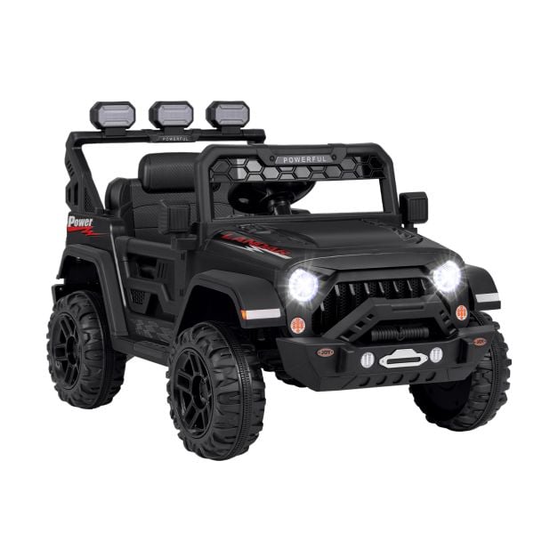 12V Kids Ride on Truck with Remote Control and Wireless Connection-Black