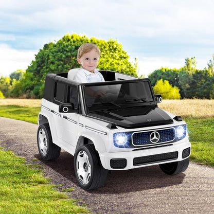 12V Licensed Mercedes-Benz EQG Kids Ride On Car-White
