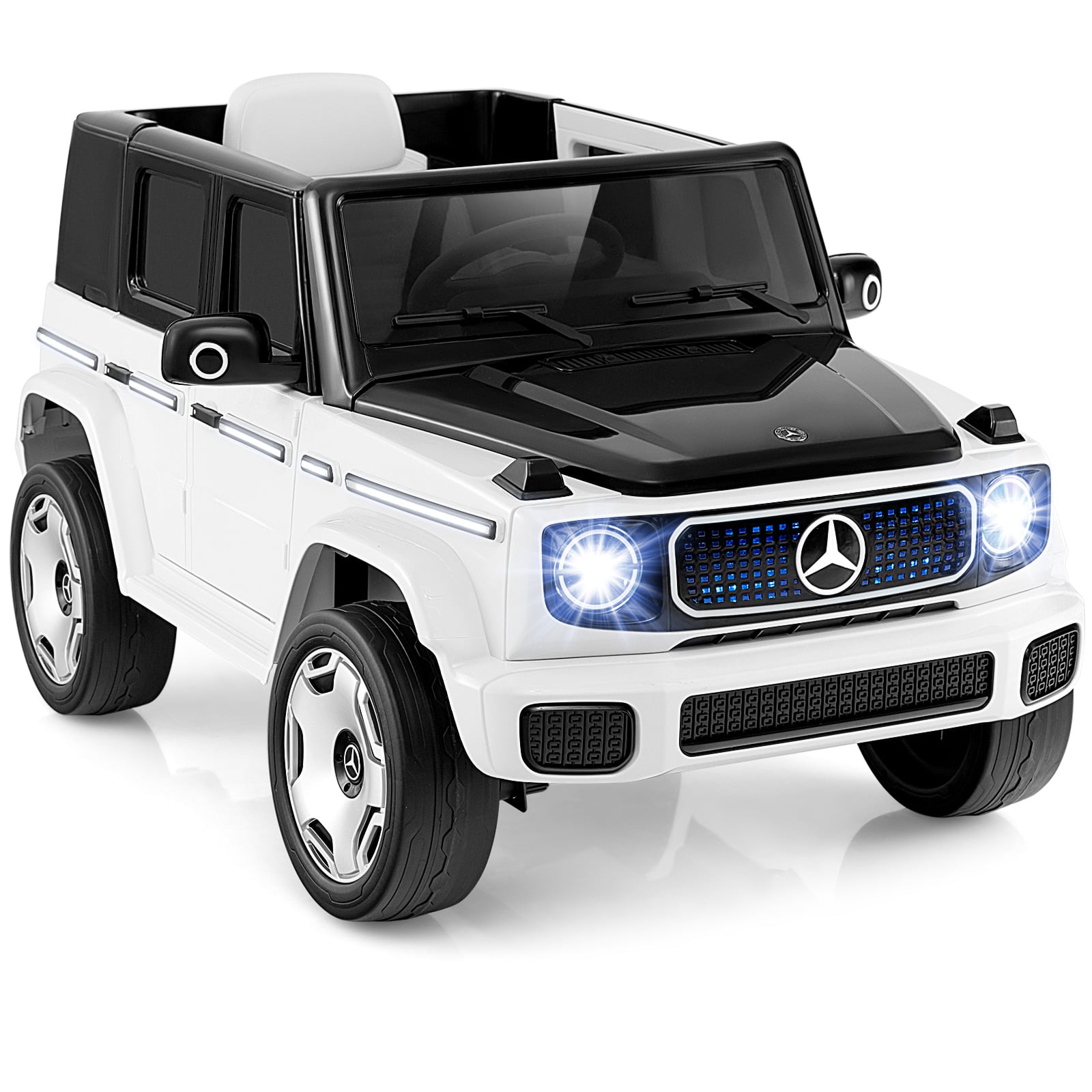 12V Licensed Mercedes-Benz EQG Kids Ride On Car-White