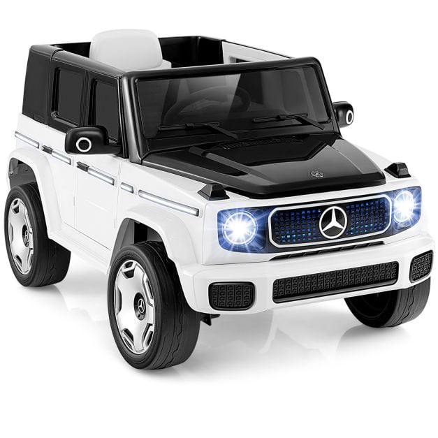 12V Licensed Mercedes-Benz EQG Kids Ride On Car-White