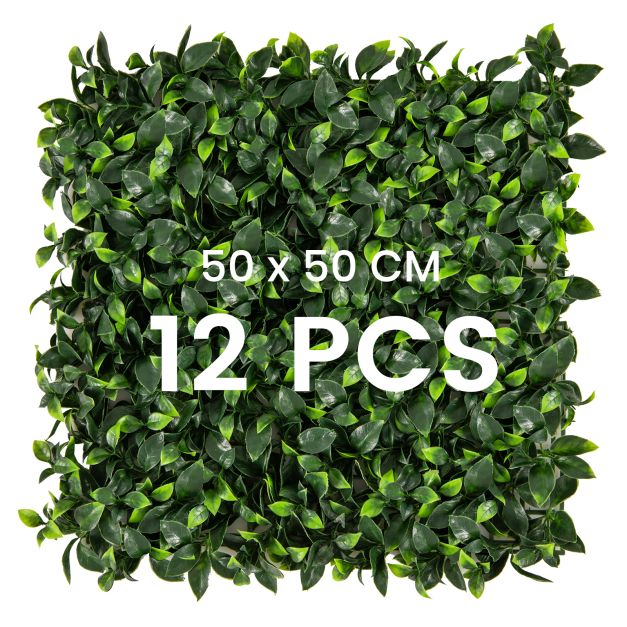 12 Pieces 50 x 50 cm Artificial Grass Wall Panels-Type C