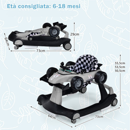 4 in 1 baby walker folding baby walker gray