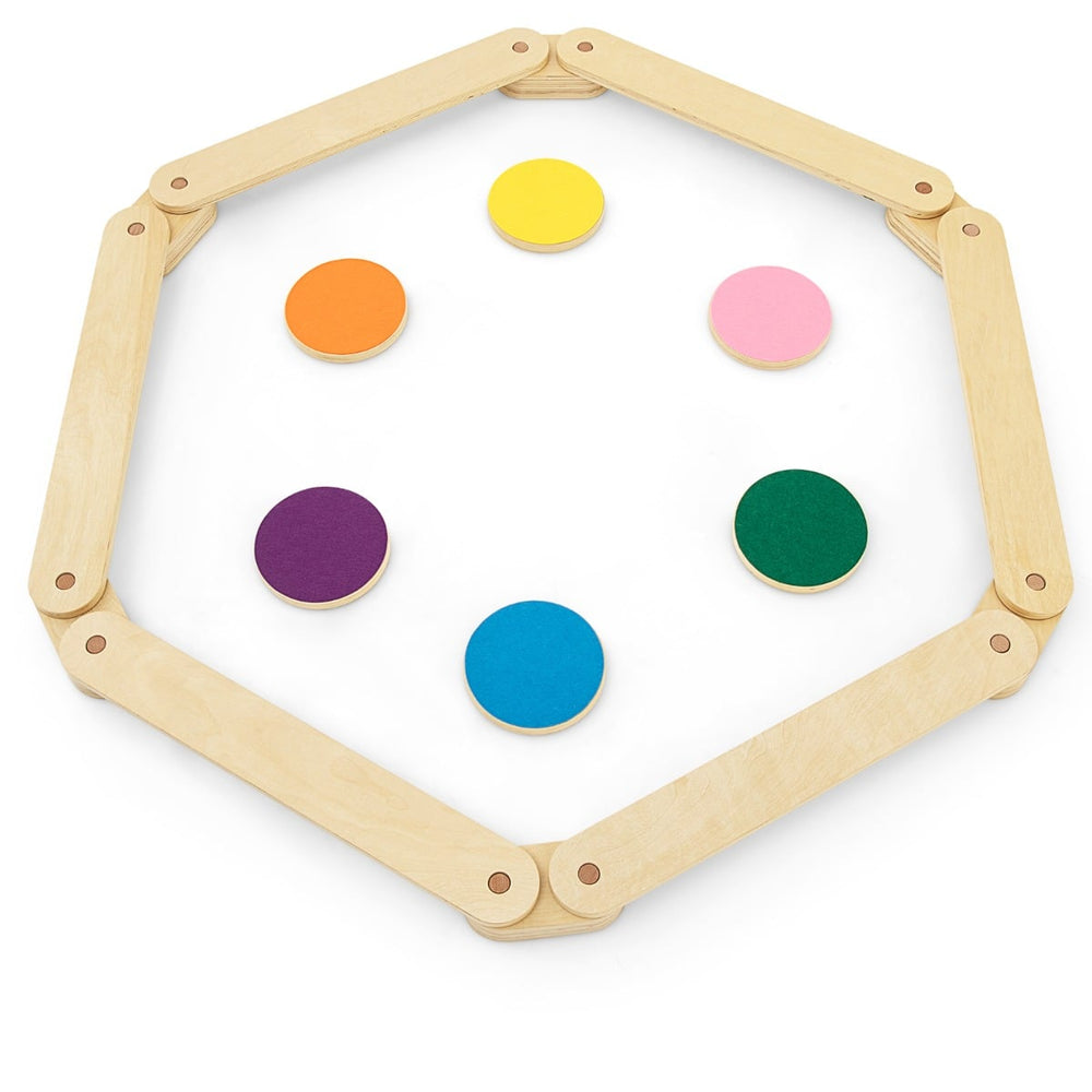 12 Pcs Kids Wooden Balance Beam with Colorful Steeping Stones