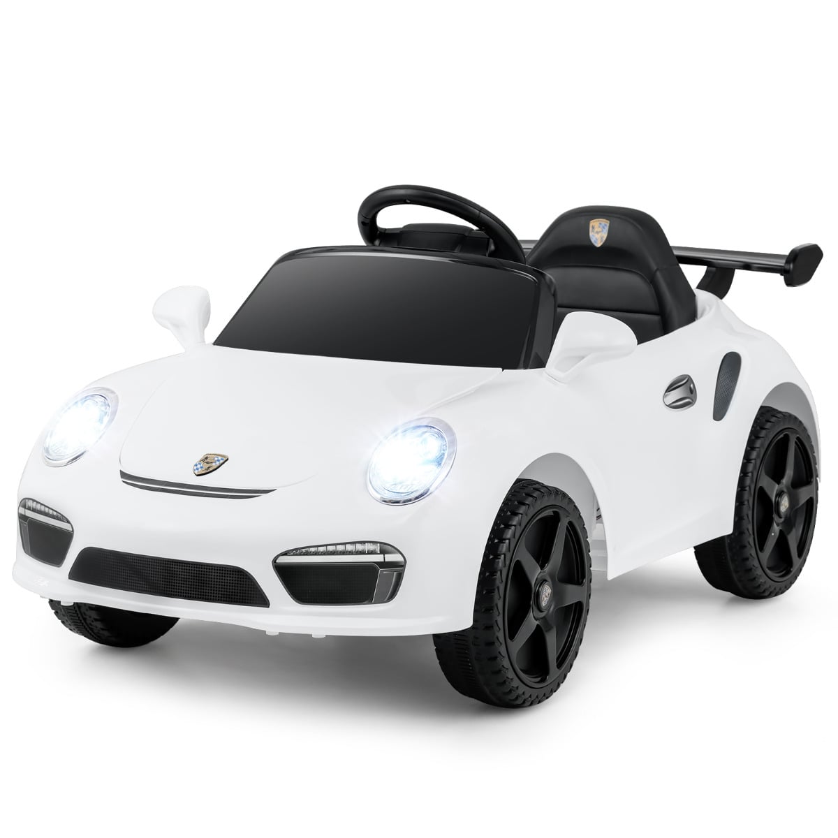 Licensed Porsche Electric Vehicle 12V Kids Ride on Car with Remote Control-White