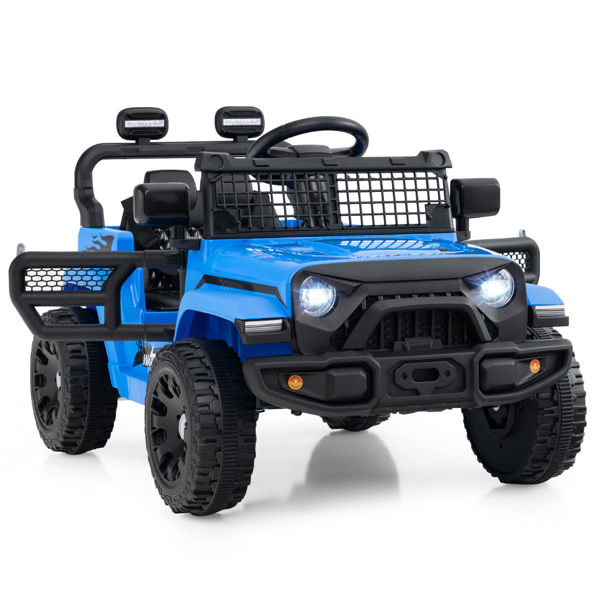 12V Kids Ride on Truck Car with Remote Control for Kid Over 3 Years Old-Navy