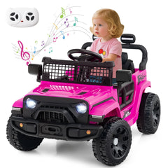 12V Kids Ride on Truck Car with Remote Control for Kid Over 3 Years Old-Pink