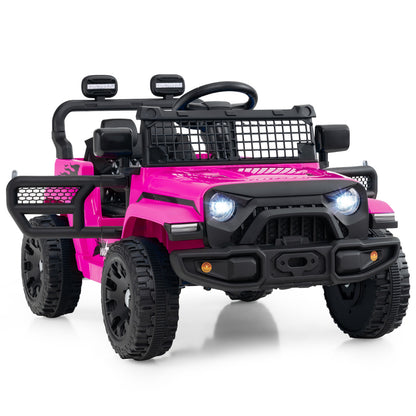 12V Kids Ride on Truck Car with Remote Control for Kid Over 3 Years Old-Pink