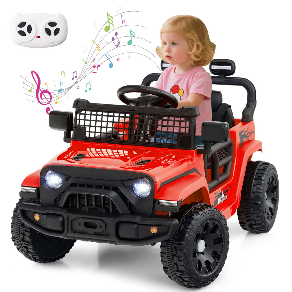 12V Kids Ride on Truck Car with Remote Control for Kid Over 3 Years Old-Red