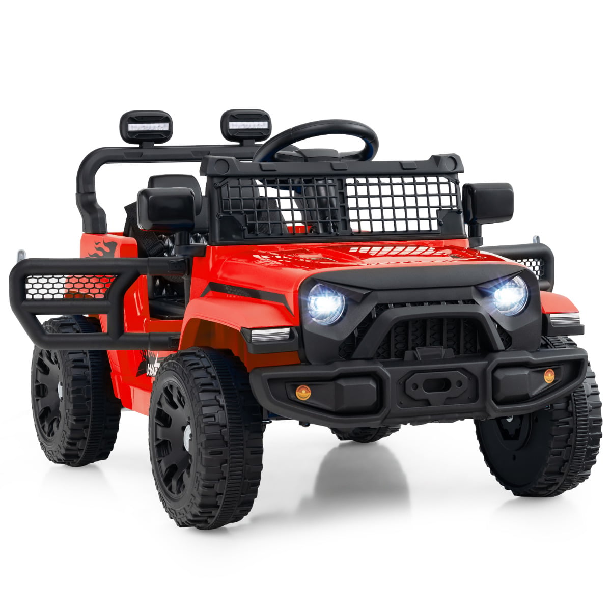 12V Kids Ride on Truck Car with Remote Control for Kid Over 3 Years Old-Red