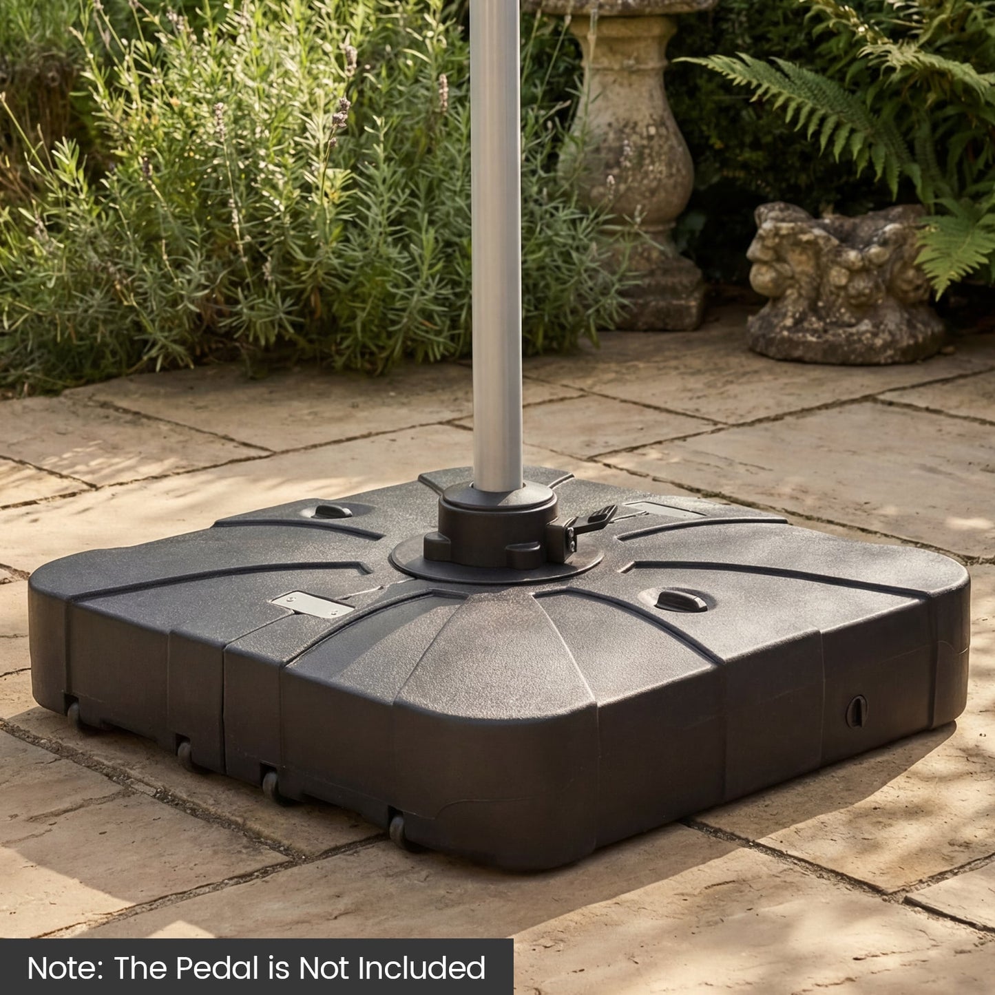 130 kg/170 kg Outdoor Cantilever Umbrella Base with Wheels Heavy-Duty Offset Patio Umbrella Stand-M