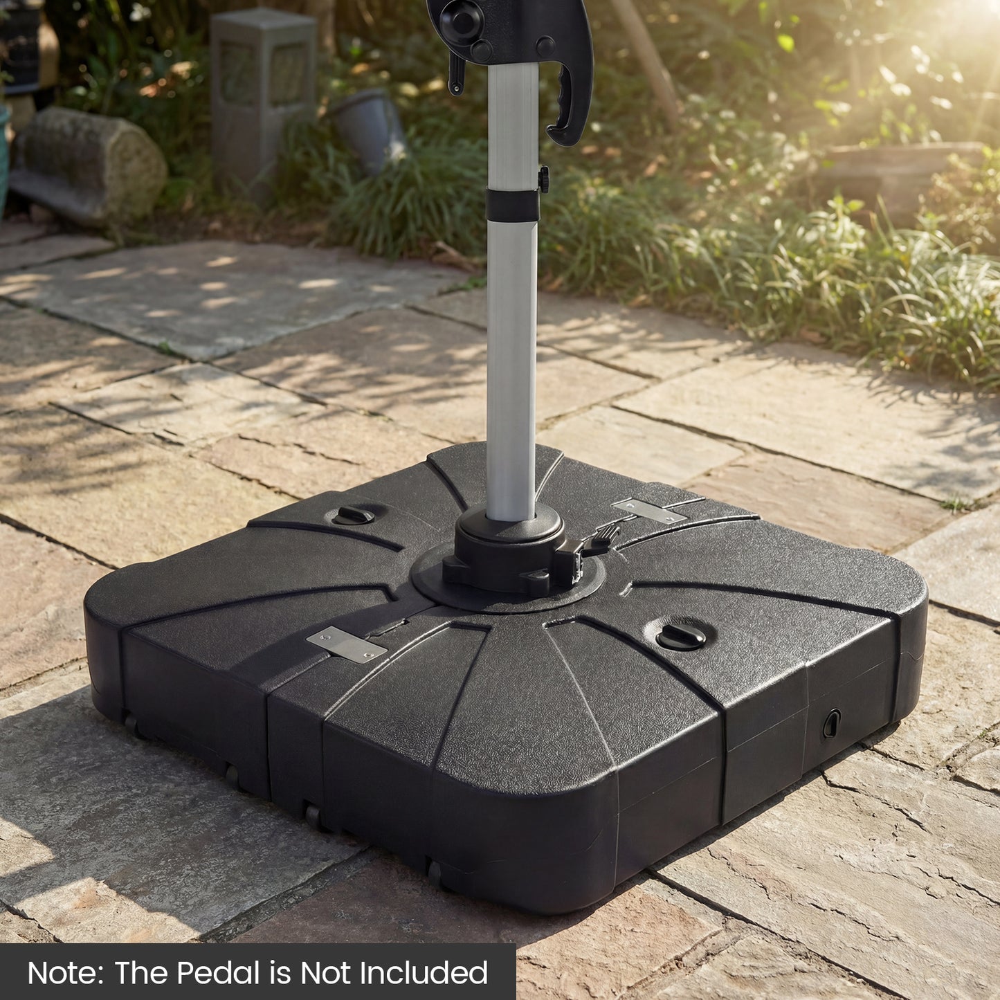 130 kg/170 kg Outdoor Cantilever Umbrella Base with Wheels Heavy-Duty Offset Patio Umbrella Stand-S