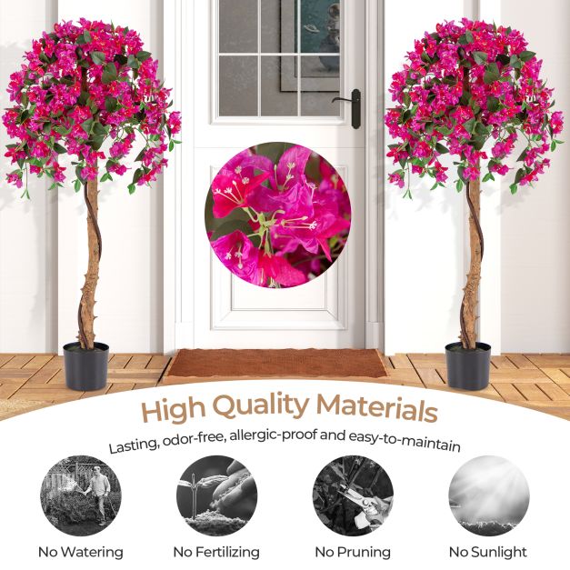 130cm Artificial Azalea Tree with 576 Flowers and 288 Leaves