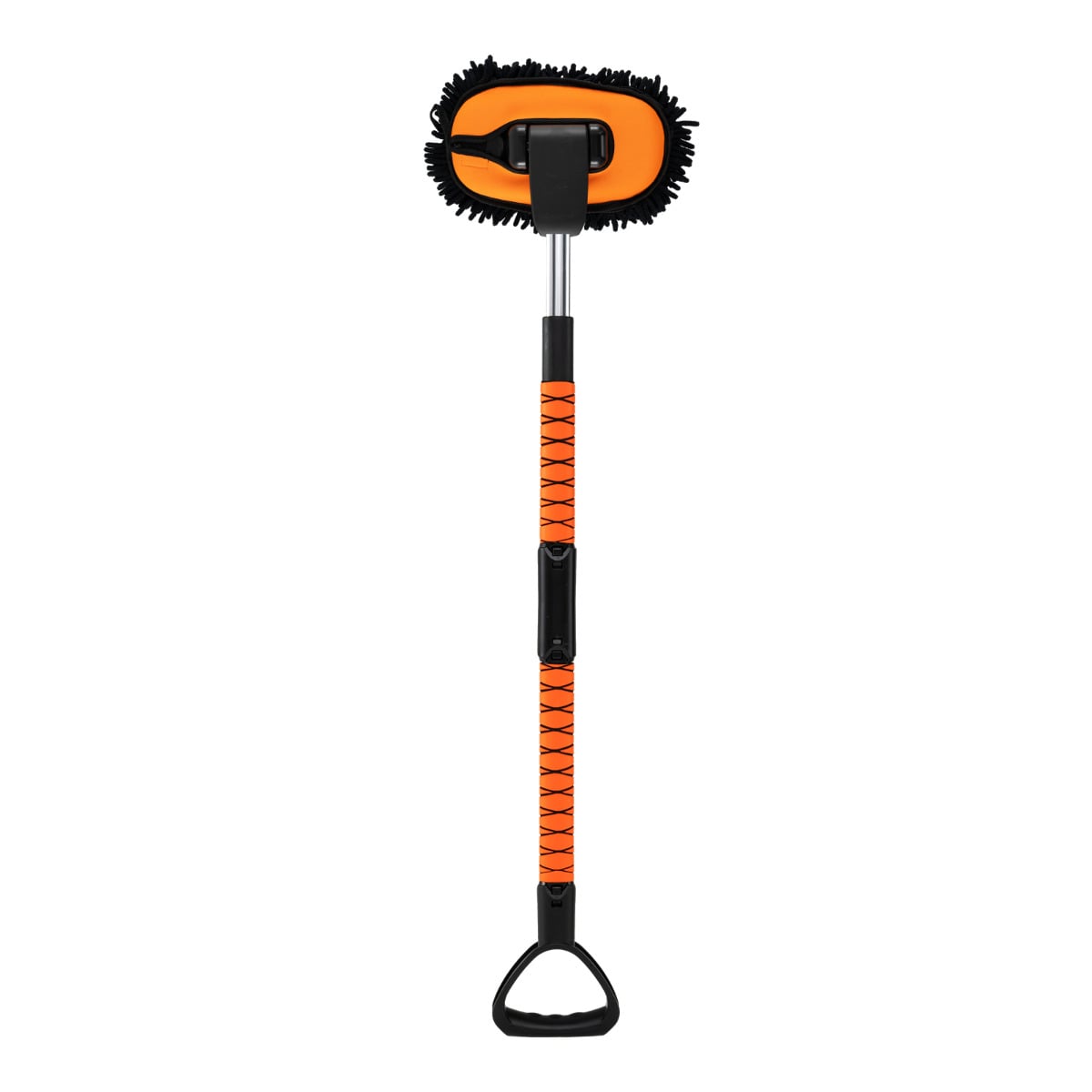 132 cm Car Wash Brush with Extendable Handle Vehicle Cleaning Set-Orange