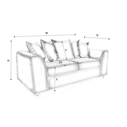 Jill Jumbo 3+2 Seater Sofa - Brown