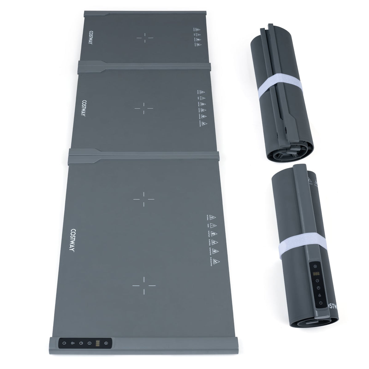 140 x 40.8 cm Expandable Food Warming Mat with 7 Temp and 4H Timer-Grey