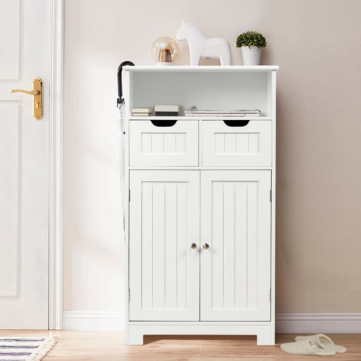 Floor Standing Utility Cabinet with Adjustable Drawers