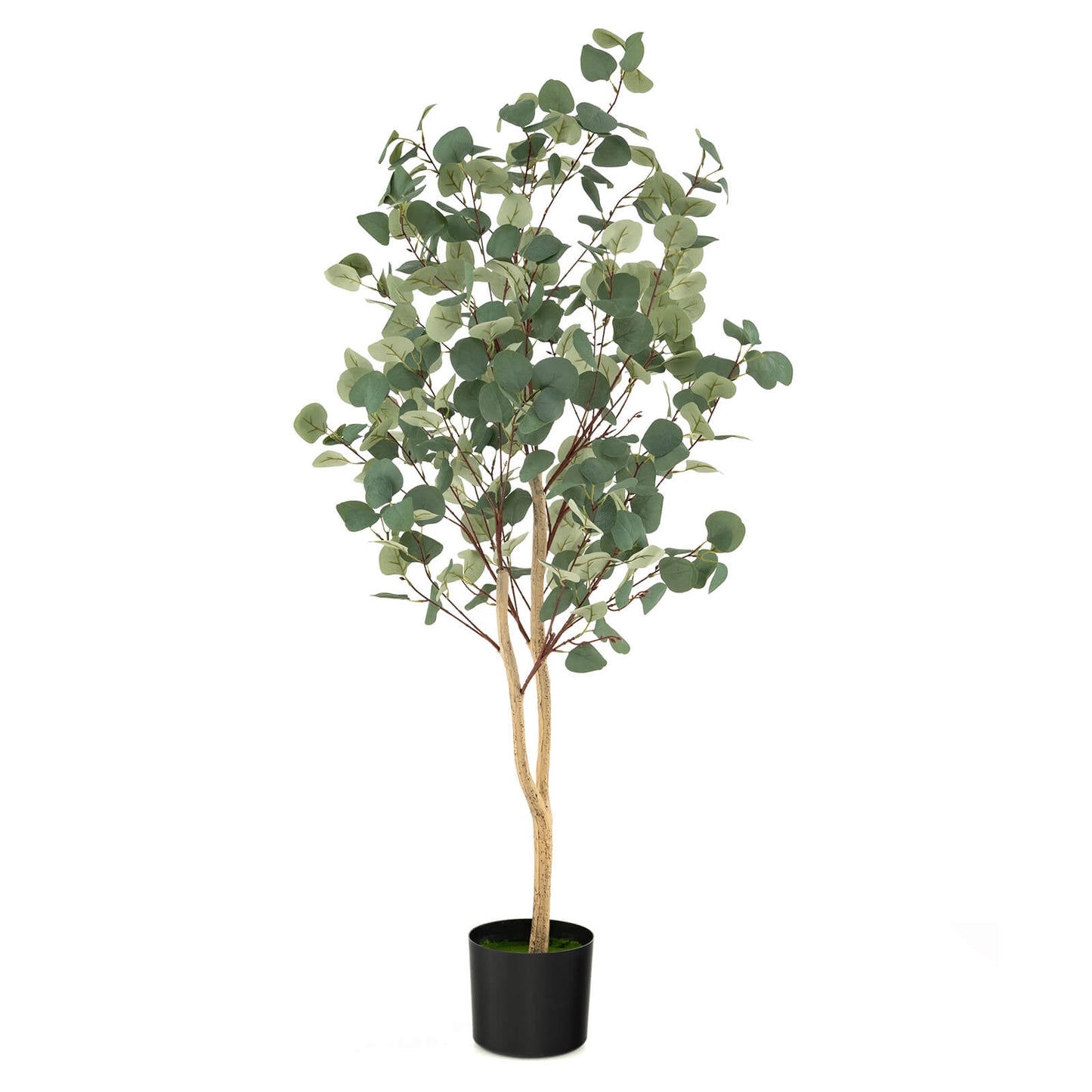 1.4/1.65 m Artificial Eucalyptus Tree with Silver Dollar Leaves-1.4 m - Furniture Gold